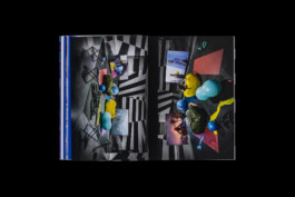 Doppelseite des Kataloges zur Ausstellung von Stefan Pathans und Andrea Winkler im HMKV