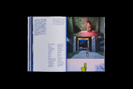 Doppelseite des Kataloges zur Ausstellung von Stefan Pathans und Andrea Winkler im HMKV
