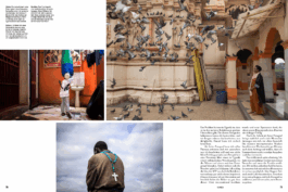 Doppelseite aus den „Fotos für die Pressefreiheit 2025“