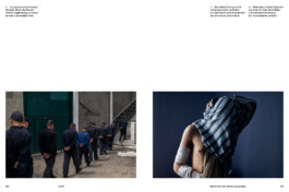 Doppelseite aus dem Buch „Das wilde Feld – Front und Hinterland in der Ukraine“ von Dominic nähr und Ivo Mijnssen